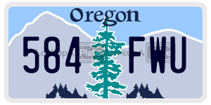 584FWU  license plate in OR