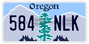 584NLK  license plate in OR
