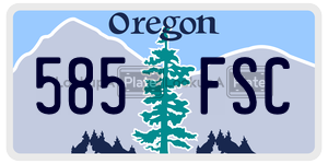 585FSC  license plate in OR