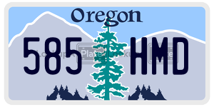 585HMD  license plate in OR