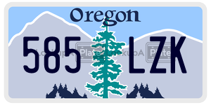 585LZK  license plate in OR