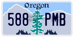 588PMB license plate in Oregon