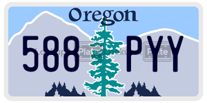 588PYY license plate in Oregon