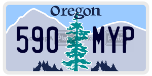 590MYP license plate in Oregon
