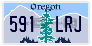 591LRJ  license plate in OR