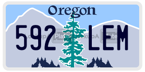 592LEM  license plate in OR