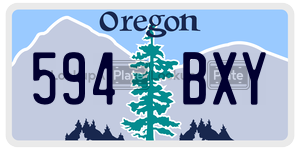 594BXY  license plate in OR