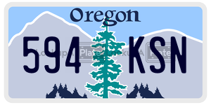 594KSN license plate in Oregon