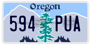 594PUA  license plate in OR