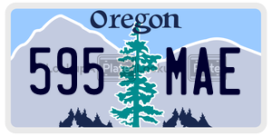 595MAE  license plate in OR