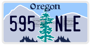 595NLE  license plate in OR