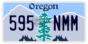 595NMM license plate in Oregon