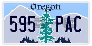 595PAC  license plate in OR