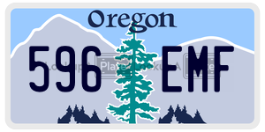596EMF  license plate in OR