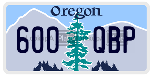 600QBP  license plate in OR