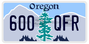 600QFR  license plate in OR