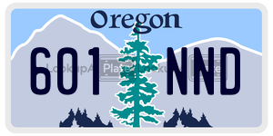 601NND  license plate in OR