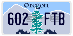 602FTB  license plate in OR