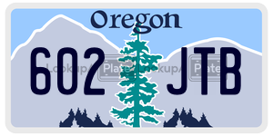 602JTB  license plate in OR