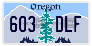 603DLF license plate in Oregon