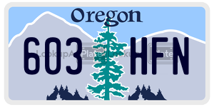 603HFN  license plate in OR