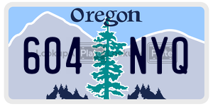 604NYQ  license plate in OR