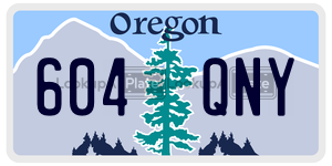 604QNY  license plate in OR