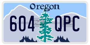 604QPC  license plate in OR