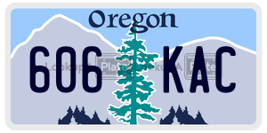 606KAC  license plate in OR
