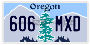 606MXD  license plate in OR