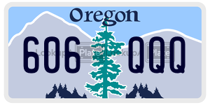 606QQQ  license plate in OR