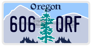 606QRF  license plate in OR