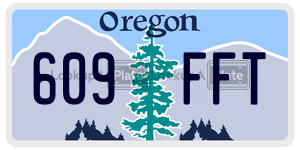 609FFT license plate in Oregon