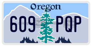 609PQP license plate in Oregon