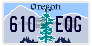 610EQG  license plate in OR