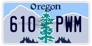 610PWM  license plate in OR