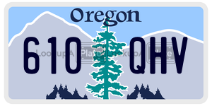 610QHV  license plate in OR