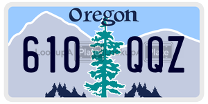 610QQZ  license plate in OR