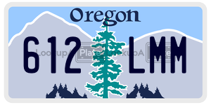612LMM  license plate in OR