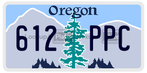 612PPC  license plate in OR