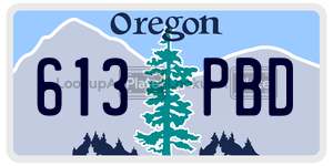 613PBD  license plate in OR