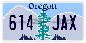 614JAX  license plate in OR