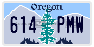614PMW  license plate in OR