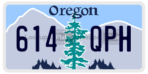 614QPH  license plate in OR