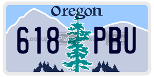 618PBU  license plate in OR