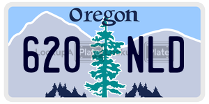 620NLD  license plate in OR