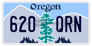 620QRN  license plate in OR