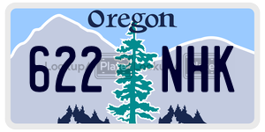 622NHK license plate in Oregon