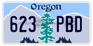 623PBD  license plate in OR
