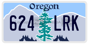 624LRK  license plate in OR